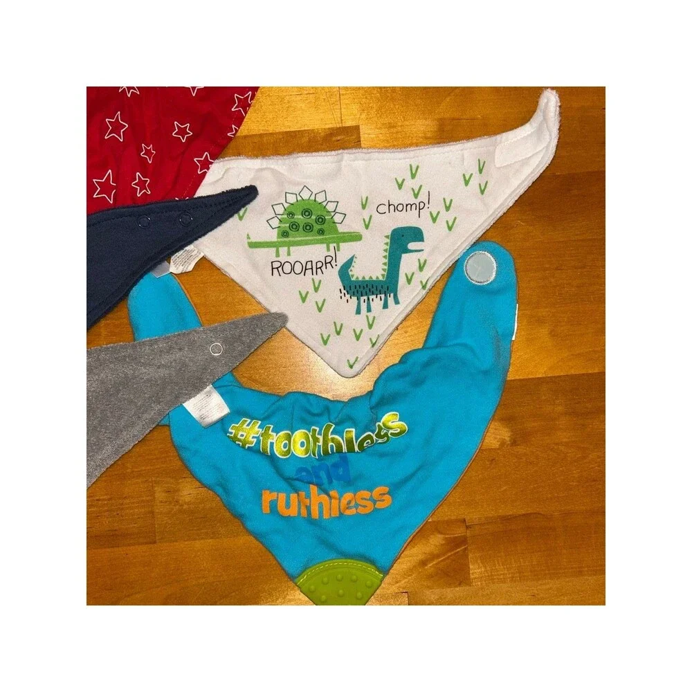 Baby Boy Bib Lot of 5 with 1 Hat